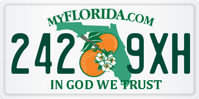 FL license plate 2429XH