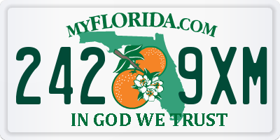 FL license plate 2429XM