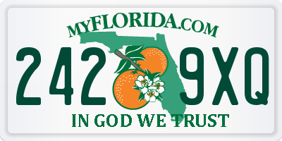 FL license plate 2429XQ
