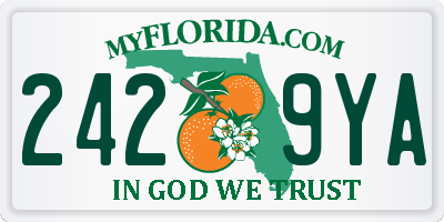 FL license plate 2429YA