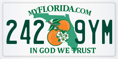FL license plate 2429YM