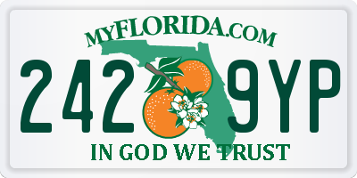 FL license plate 2429YP