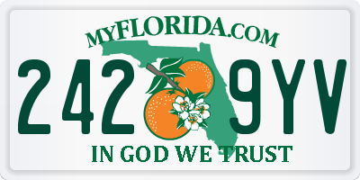 FL license plate 2429YV