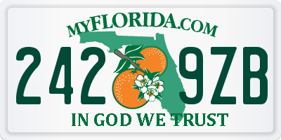 FL license plate 2429ZB