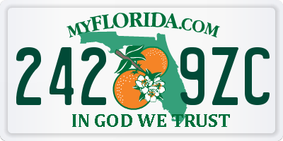 FL license plate 2429ZC