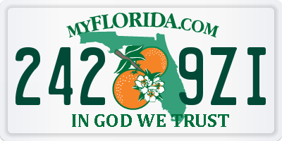 FL license plate 2429ZI