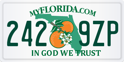 FL license plate 2429ZP