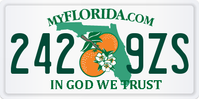 FL license plate 2429ZS