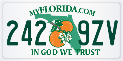 FL license plate 2429ZV