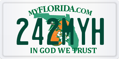 FL license plate 242MYH