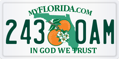 FL license plate 2430AM