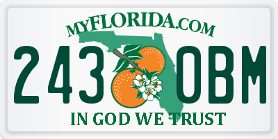 FL license plate 2430BM