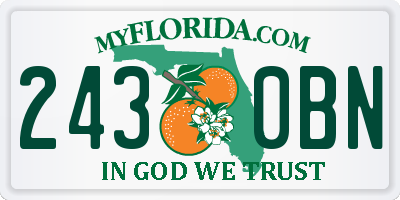 FL license plate 2430BN