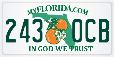 FL license plate 2430CB