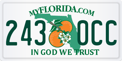 FL license plate 2430CC