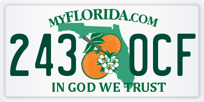 FL license plate 2430CF