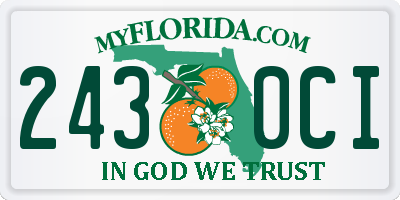 FL license plate 2430CI