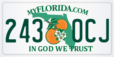 FL license plate 2430CJ