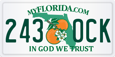 FL license plate 2430CK