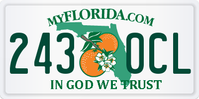 FL license plate 2430CL