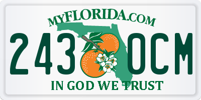 FL license plate 2430CM