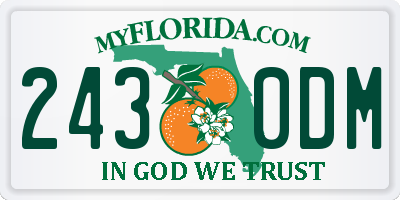 FL license plate 2430DM