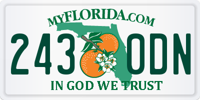 FL license plate 2430DN
