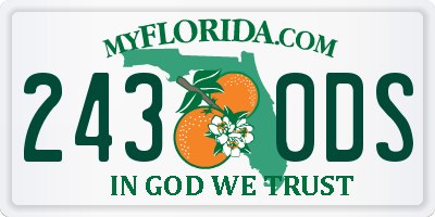 FL license plate 2430DS