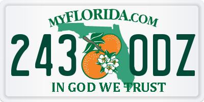 FL license plate 2430DZ
