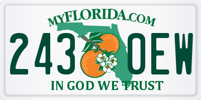 FL license plate 2430EW