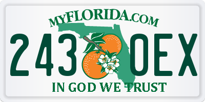 FL license plate 2430EX