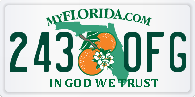 FL license plate 2430FG