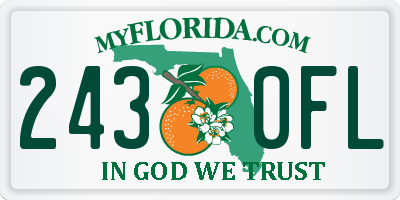 FL license plate 2430FL
