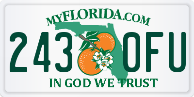 FL license plate 2430FU