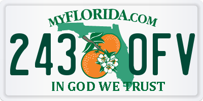 FL license plate 2430FV