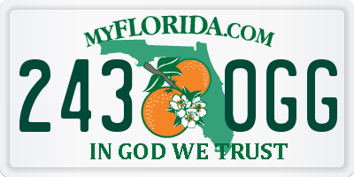 FL license plate 2430GG