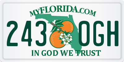 FL license plate 2430GH