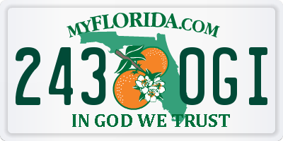FL license plate 2430GI
