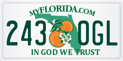 FL license plate 2430GL