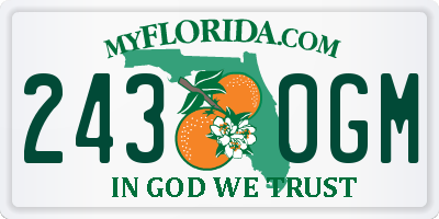 FL license plate 2430GM