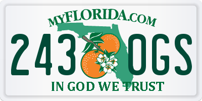 FL license plate 2430GS