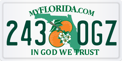 FL license plate 2430GZ