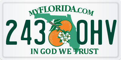 FL license plate 2430HV