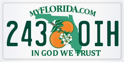 FL license plate 2430IH