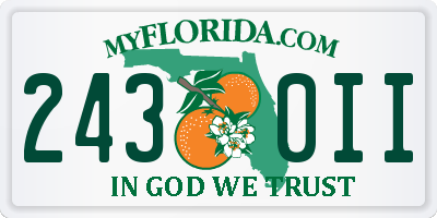 FL license plate 2430II