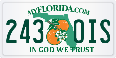 FL license plate 2430IS