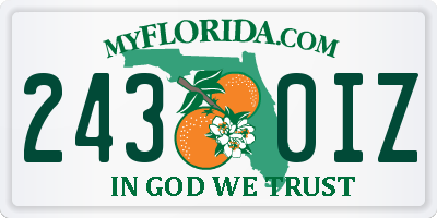 FL license plate 2430IZ