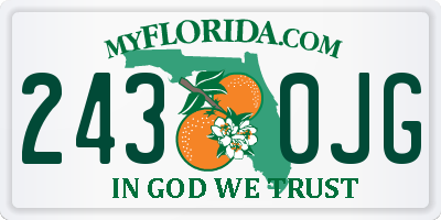 FL license plate 2430JG