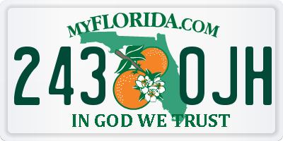 FL license plate 2430JH
