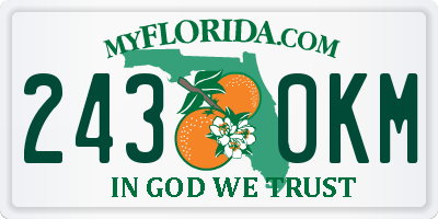 FL license plate 2430KM